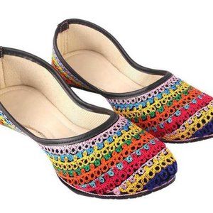 Velvet Pvc Ethnic Women Mojari sleeper